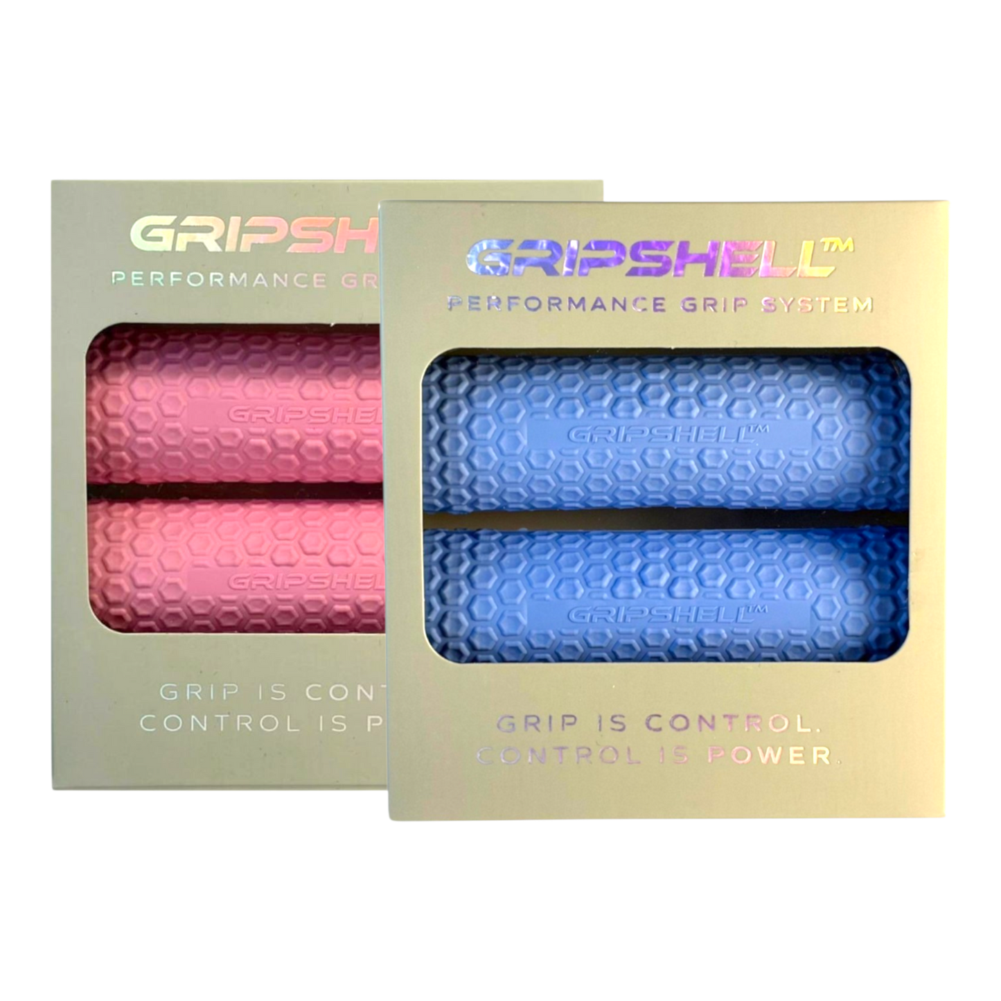 GripShell 2 pack anti-slip gym grip bundle UK — two bar grips for dumbbells and barbells