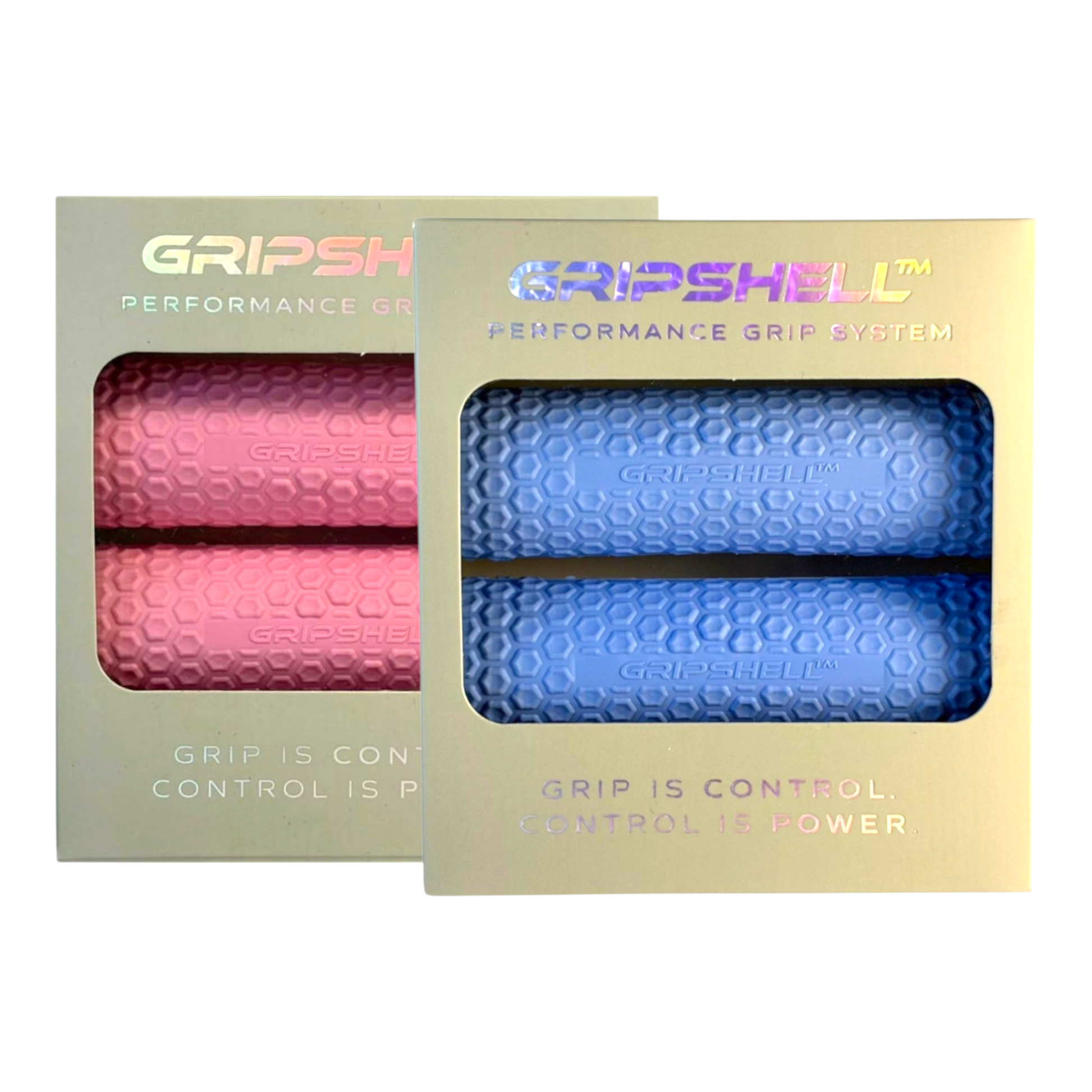 GripShell 2 pack anti-slip gym grip bundle UK — two bar grips for dumbbells and barbells
