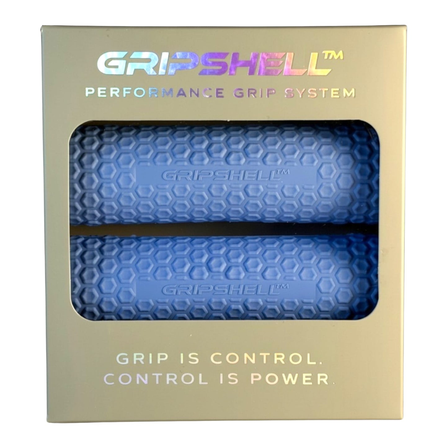 GripShell blue anti-slip gym grip for dumbbells and barbells UK